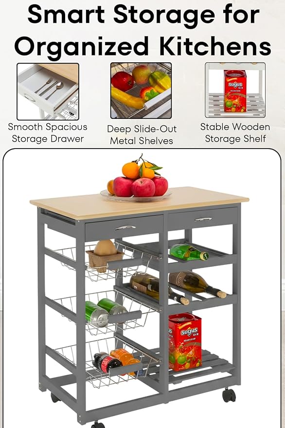 HYGRAD BUILT TO SURVIVE Kitchen Island Cart - Image 6