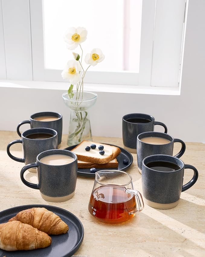 famiware Coffee Mugs Set of 6, Milkyway 13 oz Mug Set, Ceramic Cup Set - Image 6