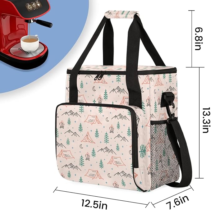 Camping Coffee Maker Travel Bag, Camping Large Carrying Storage Case Insulated - Image 2