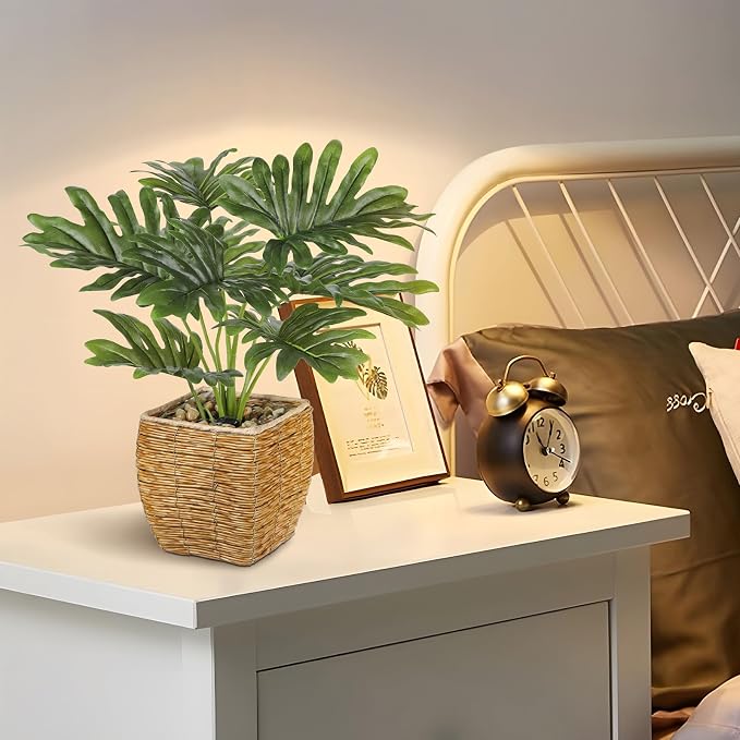 Briful Fake Plants Potted Monstera Artificial Plants Indoor Realistic Greenery - Image 6