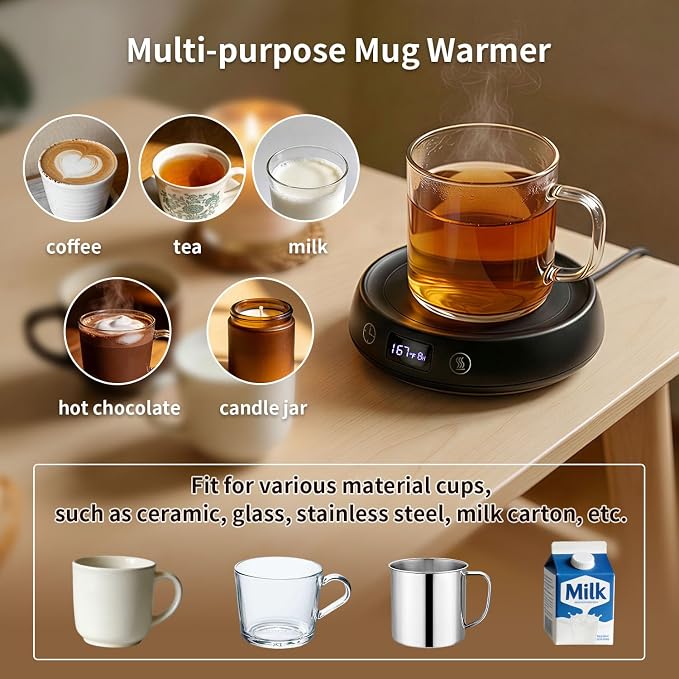 Coffee Mug Warmer & Mug Set, Electric Beverage Cup Warmer - Image 6