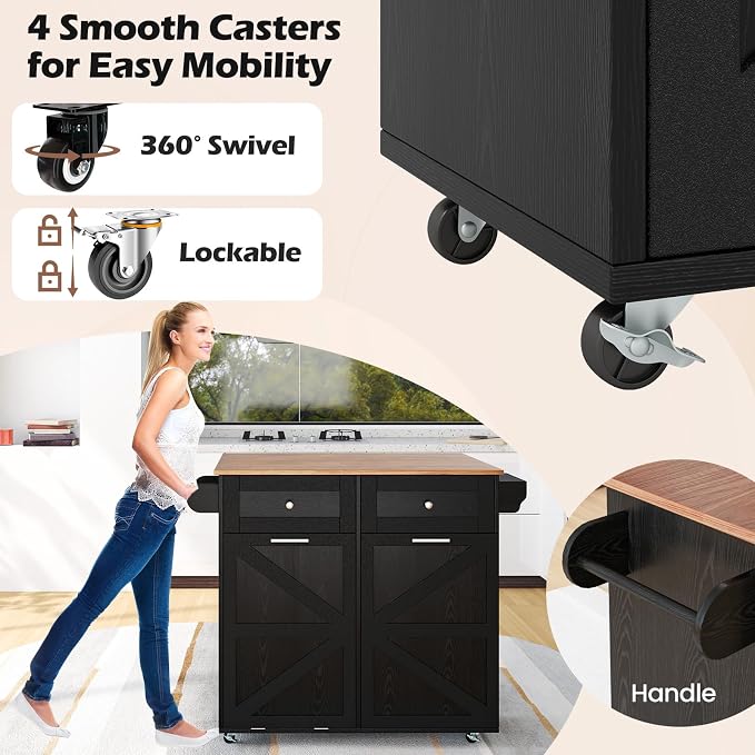 Giantex Kitchen Island Cart - Image 6