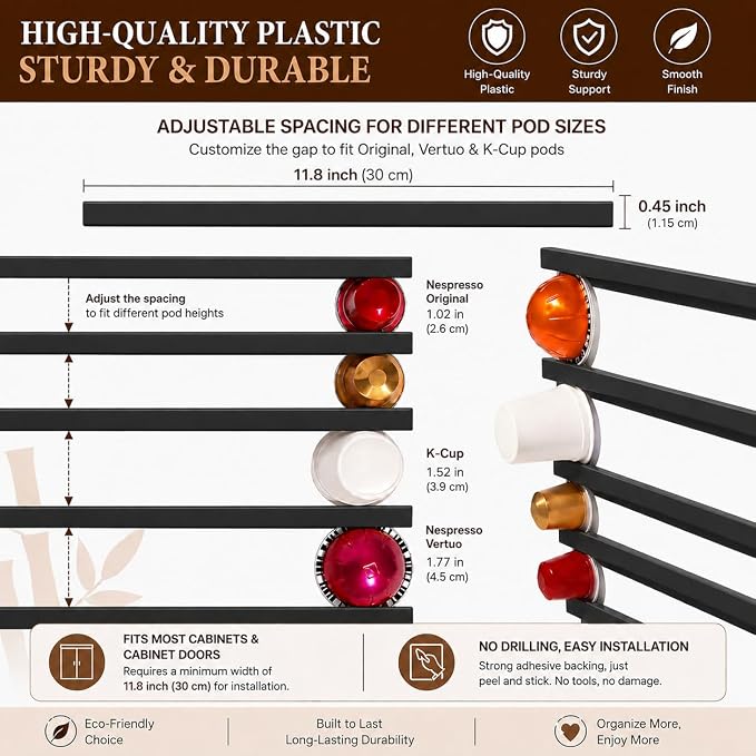 Adhesive Coffee Pod Holder, Coffee Pod Storage - Image 4