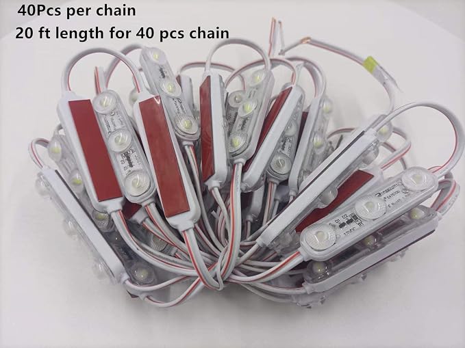 20Ft LED Module 1.2W 12V DC No Polarity Input 6500K Day White Waterproof - Image 4