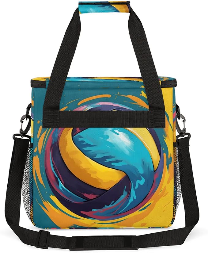 Volleyball Coffee Maker Carring Bag, Large Insulated Storage Organizer Case - Image 5