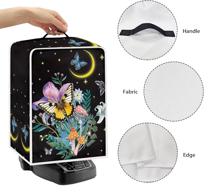 Butterfly Mushroom Coffee Maker Cover Dust Protection Coffee Machine Appliances - Image 5