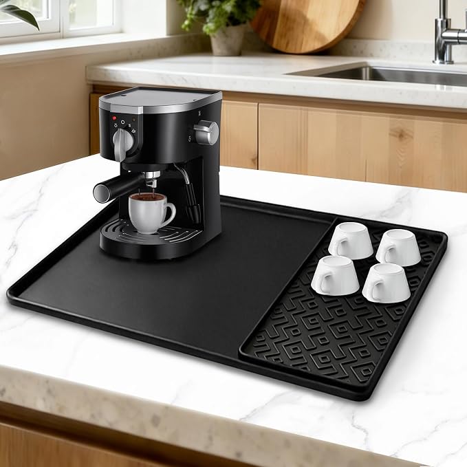Zihvfzu 24" x 16" Silicone Coffee Bar Mat Set by Unknown