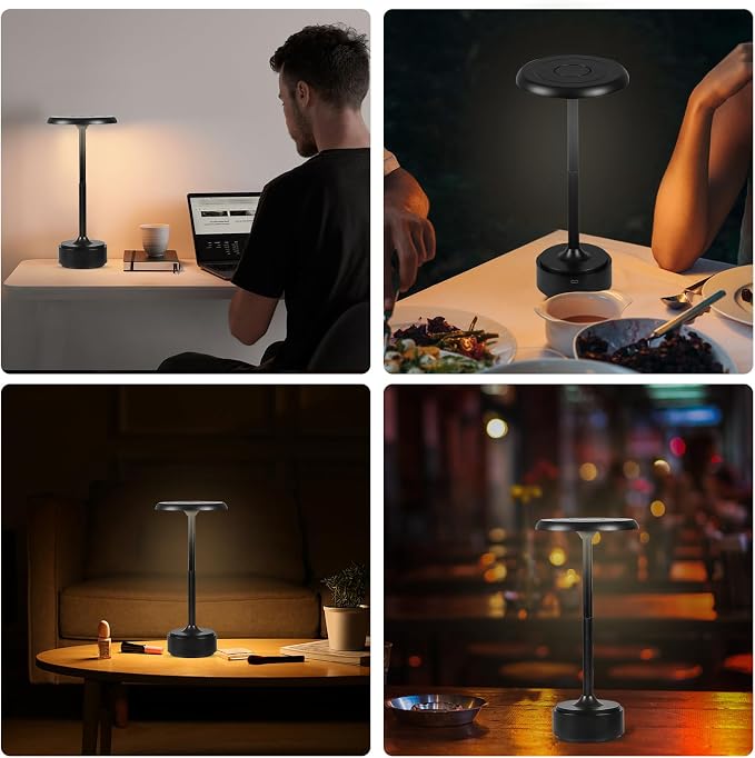 HAPYGI 5200mAh Rechargeable Cordless LED Table Lamps Touch Sensor Light - Image 5