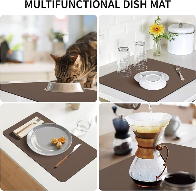 Dish Drying Mat, Absorbent Coffee Bar Mat - Image 6