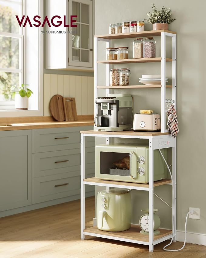 VASAGLE Bakers Rack with Power Outlet, 23.6 Inches Coffee Bar - Image 2