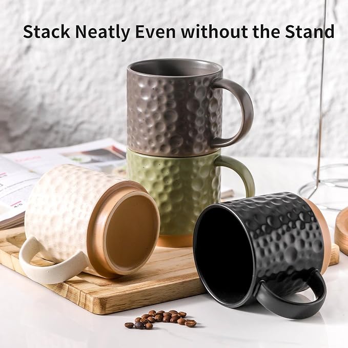 Nihow 16 Oz Ceramic Coffee Mug Set of 4 - Image 5