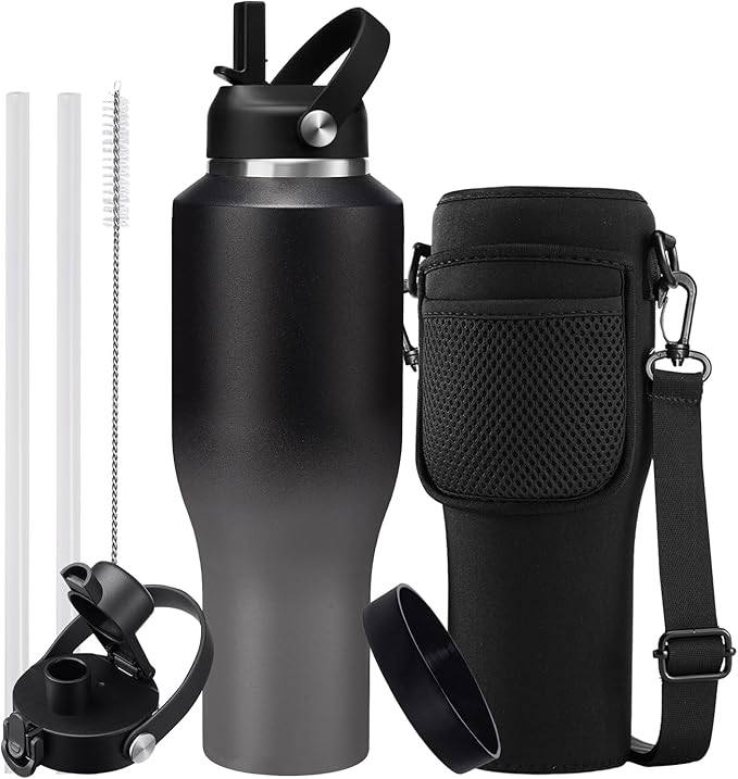 40oz Insulated Water Bottle by DIGJUPER