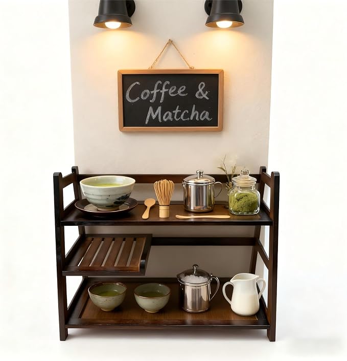 Bamboo Matcha Station Organizer by Unknown