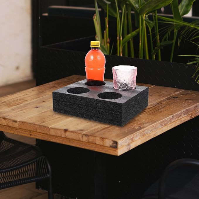 2Pcs Foam Cup Holder Tray, 4 Drink Cup Takeout Carrier Tray Cup Fixing Packing - Image 2