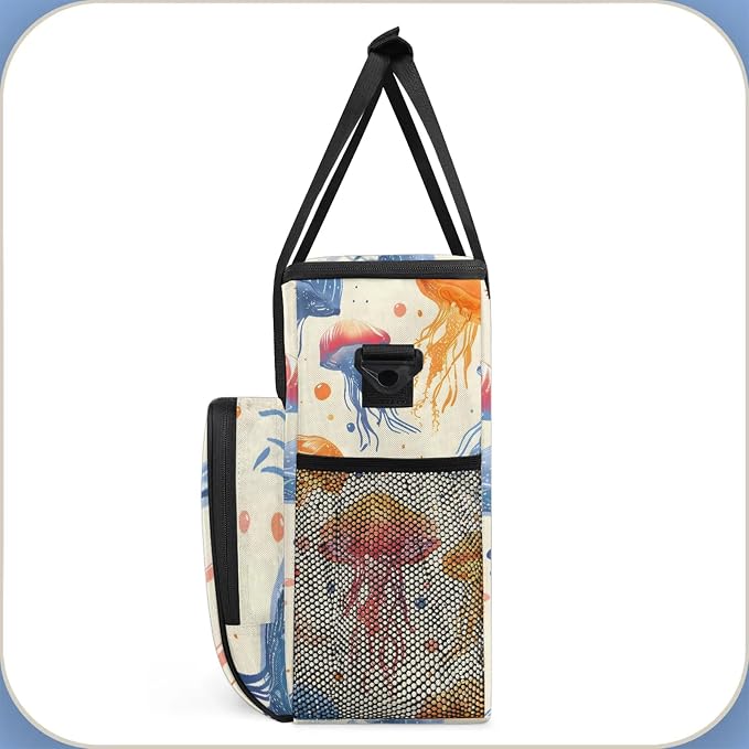 Jellyfish Coffee Maker Carring Bag, Large Insulated Storage Organizer Case Tote - Image 4
