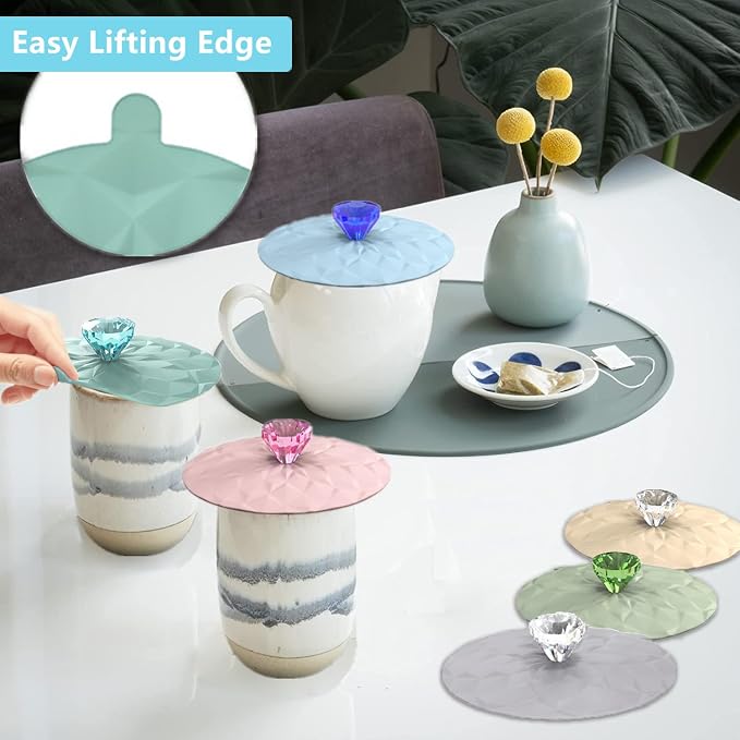 Drink Covers, Silicone Cup Covers, Silicone Lids - Image 3