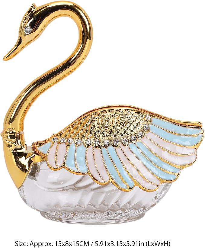 Diydeg Condiment Jar, Plastic Glass Decorative Swan Shaped Seasoning Organizer - Image 7