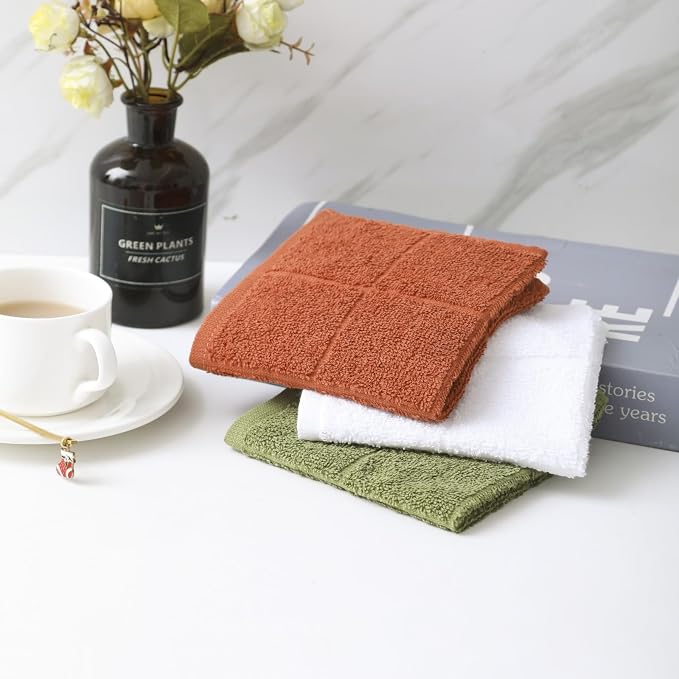 Glynniss Dishcloths Kitchen Highly Absorbent Dish Rags 100% Cotton Dish Cloths - Image 6