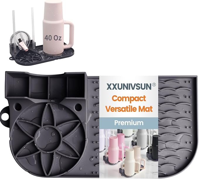 Bottle Drying Rack for Stanley, Water Bottle Drain Pad for Owala Thermos Cups by BetterLivingthroughBetterCare