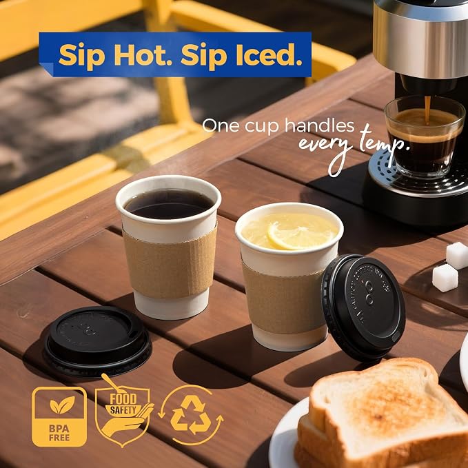Fit Meal Prep 500 Pack 8 oz Disposable Coffee Cups - Image 5