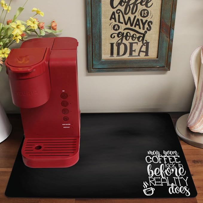 Chalkboard Style Placemat for your Coffee Maker or Espresso Machine - Image 2