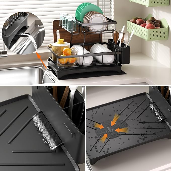 Godboat 2-Tier Dish Drying Rack - Image 6