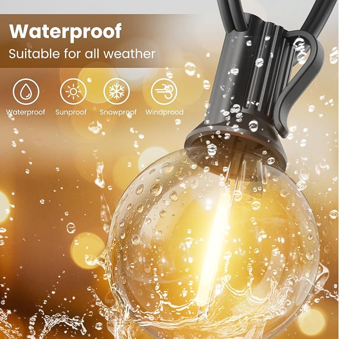 RTTY Outdoor String Lights 100 FT, Patio Light - Image 4