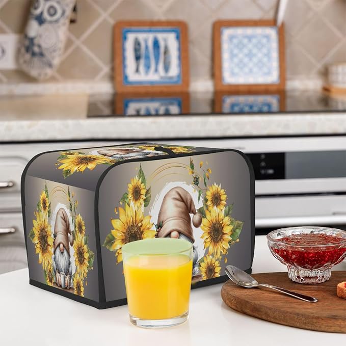 Flower Dwarf Sunflower Toaster Cover 2 Slice Wide Slot Washable Appliance - Image 6
