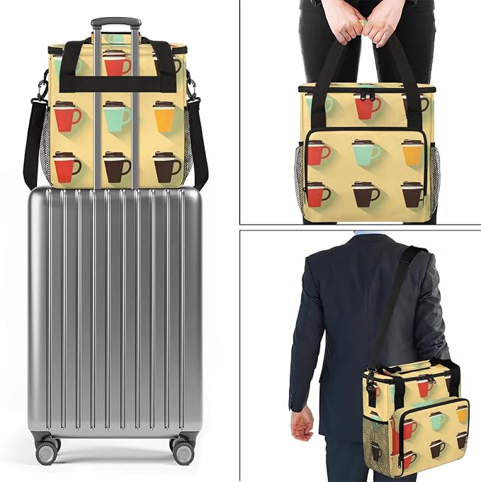 Coffee Maker Carring Bag Travel Storage Tote Bag Compatible - Image 4