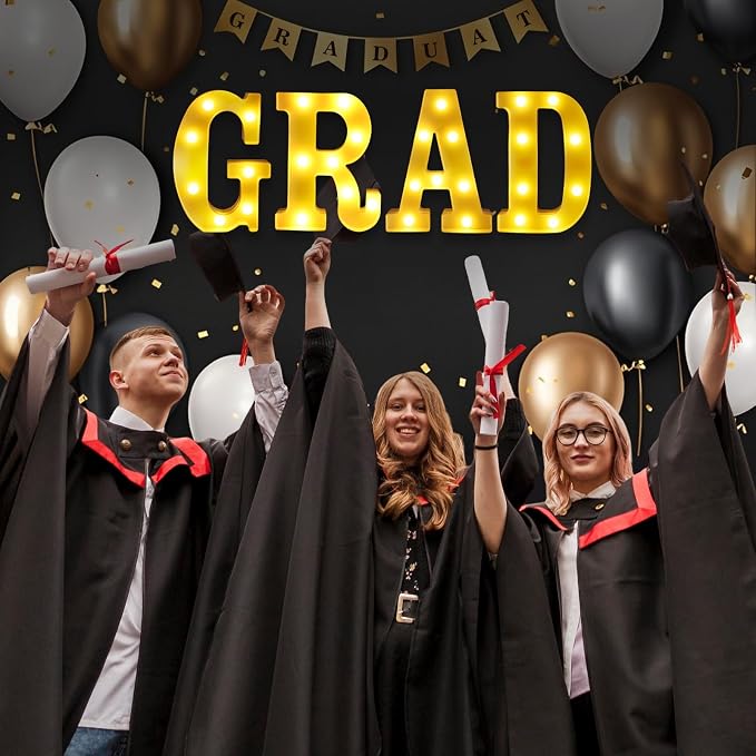 LED Light Up Letters GRAD Sign for Graduation Party Decorations 2025, Congrats - Image 7