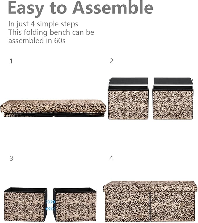 AmasSmile Footrest Ottoman Bench - Image 7