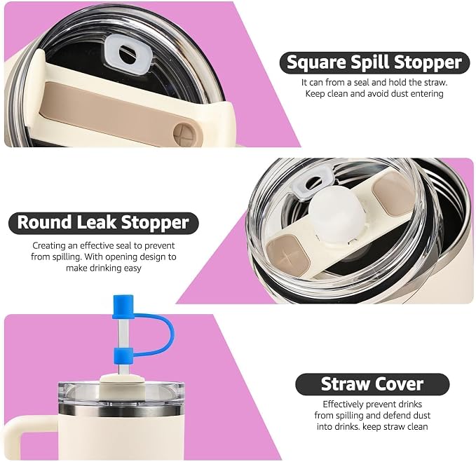 MOLOSLEEVE 21 Colors Straw Toppers Include A Set of Leak-proof Plugs, - Image 4