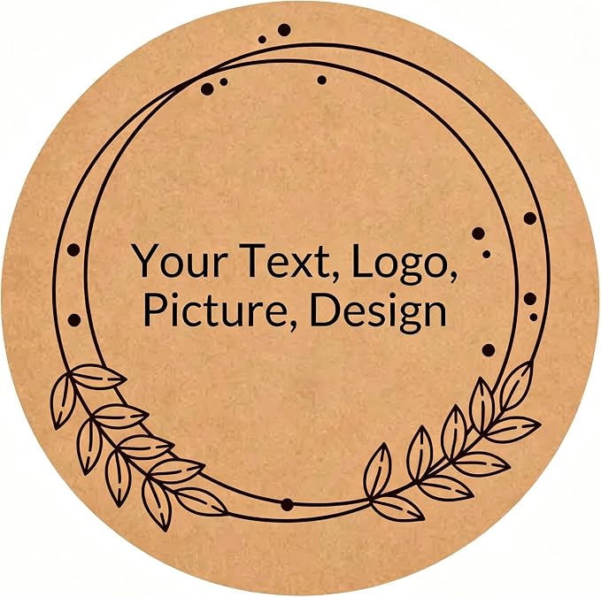Custom Stickers Kraft Paper Labels Personalized Withe Text, Business Logo by customizedstickerlabels