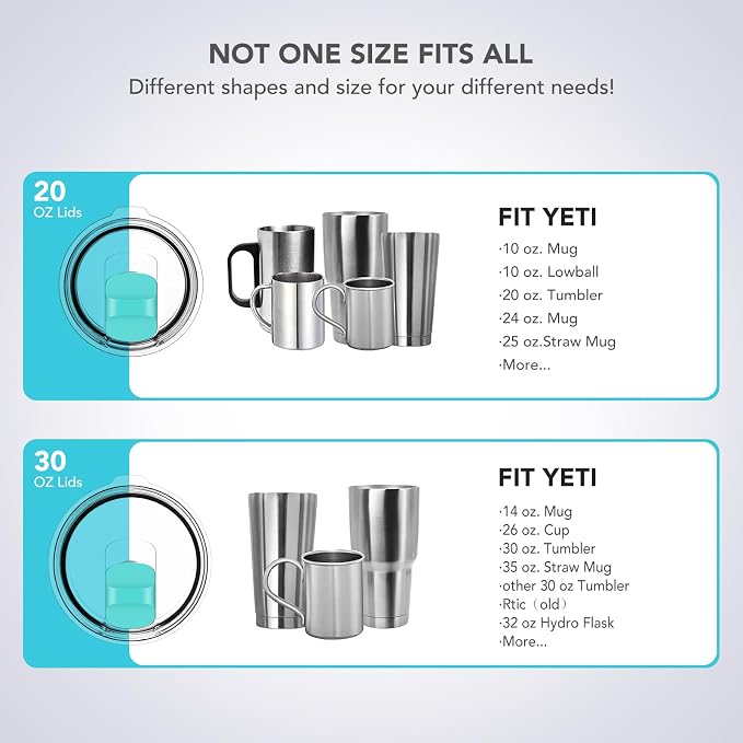 30 oz Tumbler Lid, Replacement Lids Compatible - Image 2