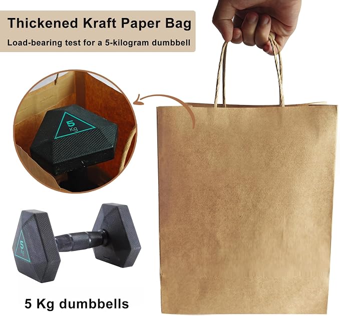 Take-Out Paper Bags And Two Drink Paper Trays 40 Pack, Two Cup Carrier Tray - Image 5