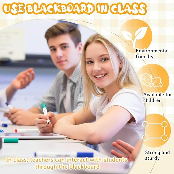 Chinco 12 Pcs Small Slate Chalkboard Mini Chalk Board - Image 3