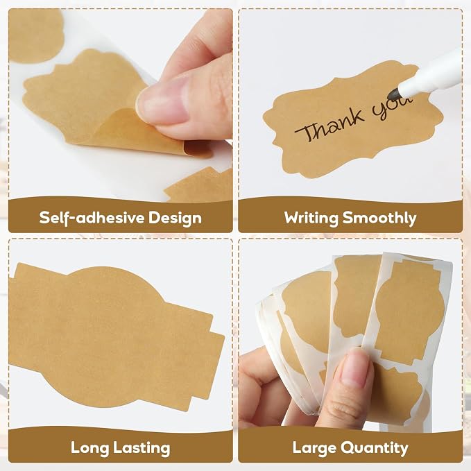 300PCS Kraft Brown Labels 2x1.2 Inch - Image 4