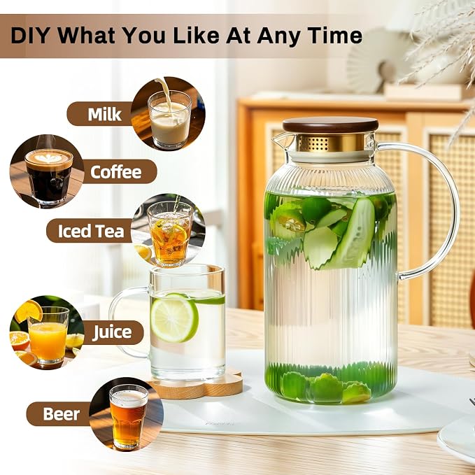 Buaic 2 PACK Glass Pitcher - Image 7