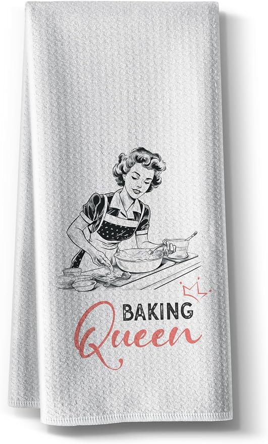 Baking Towels for Women- Funny Joked Queen Hand Dish Kitchen DéCor, Absorbent by Hcaredee
