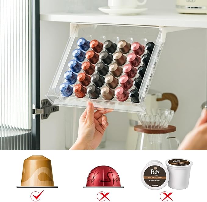 QISHENG - Coffee Pods Capsules Organizer Drawer, Storage Holder - Image 4