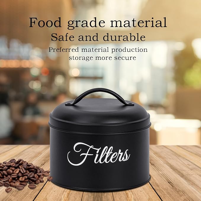 Black Enamel Basket Coffee Filter Holder - Image 3