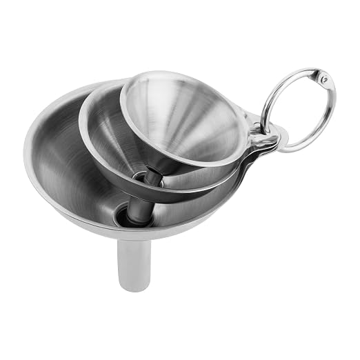 Fox Run Metal Kitchen Funnel Set, and 1.5" Stainless Steel Funnels - Image 6