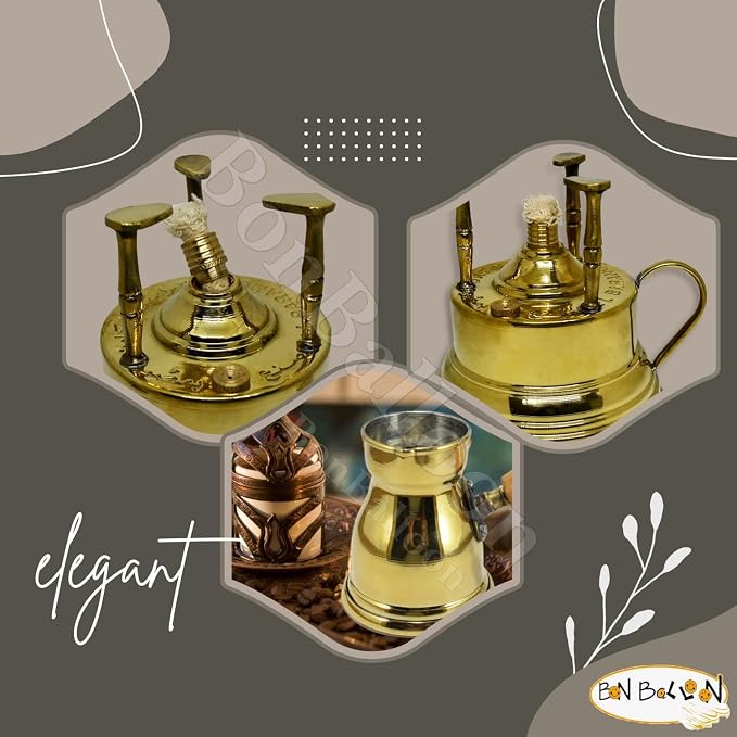 Al Bramony Brass Turkish Greek Coffee Alcohol Burner Maker Table Top Tabletop - Image 7