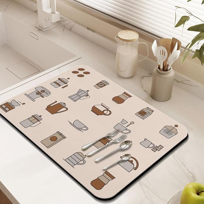 Coffee Mat -Samll Absorbent Coffee Bar Mat - Image 3