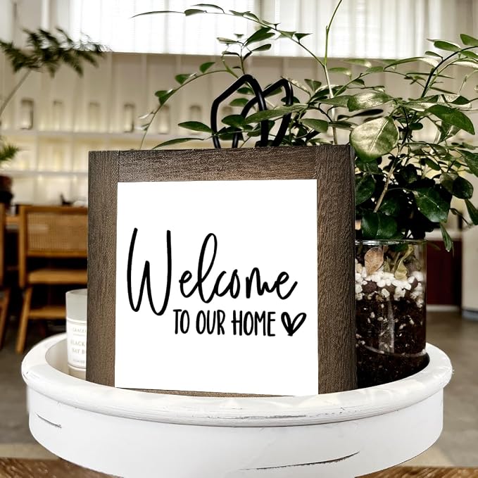 C2 Freestanding Welcome Sign for Home Entryway, Farmhouse Decor for Front Door - Image 4