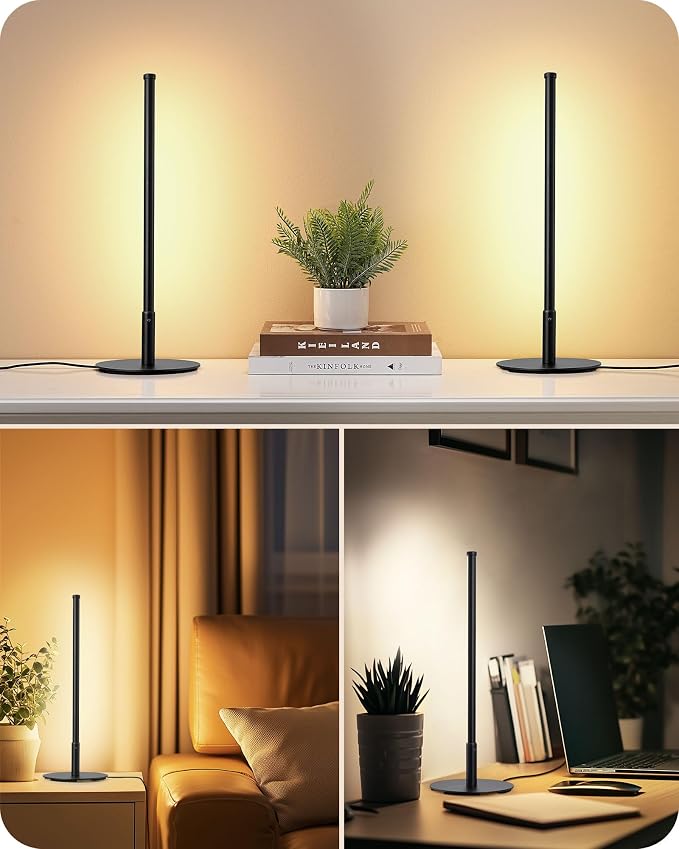 EDISHINE Upgraded LED Table Lamp, Stepless Dimmable Bedside Lamp - Image 8