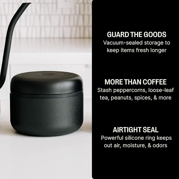 Fellow Atmos Vacuum Coffee Canister – Stainless Steel Airtight Food Storage - Image 3
