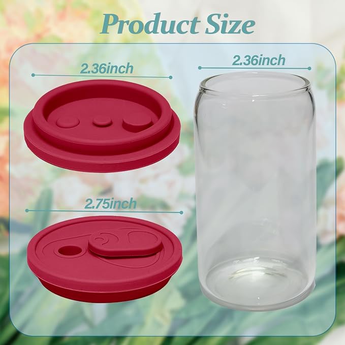 4 Pack Silicone Lids for Glass Cups - Image 2