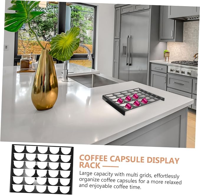 Lurrose Acrylic Coffee Capsule Holder Rack Organizer - Image 3