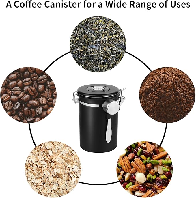 Ohtomber Coffee Canister Storage Container - 22OZ Stainless Steel Airtight - Image 5